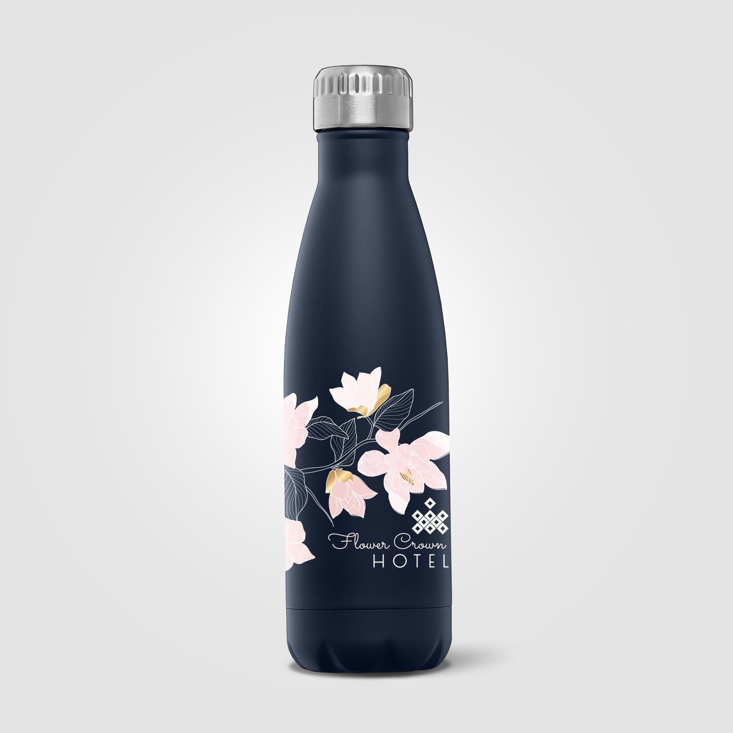 Silver (Lid) Ibiza Recycled - 22 oz. Single-Wall Stainless Water Bottle