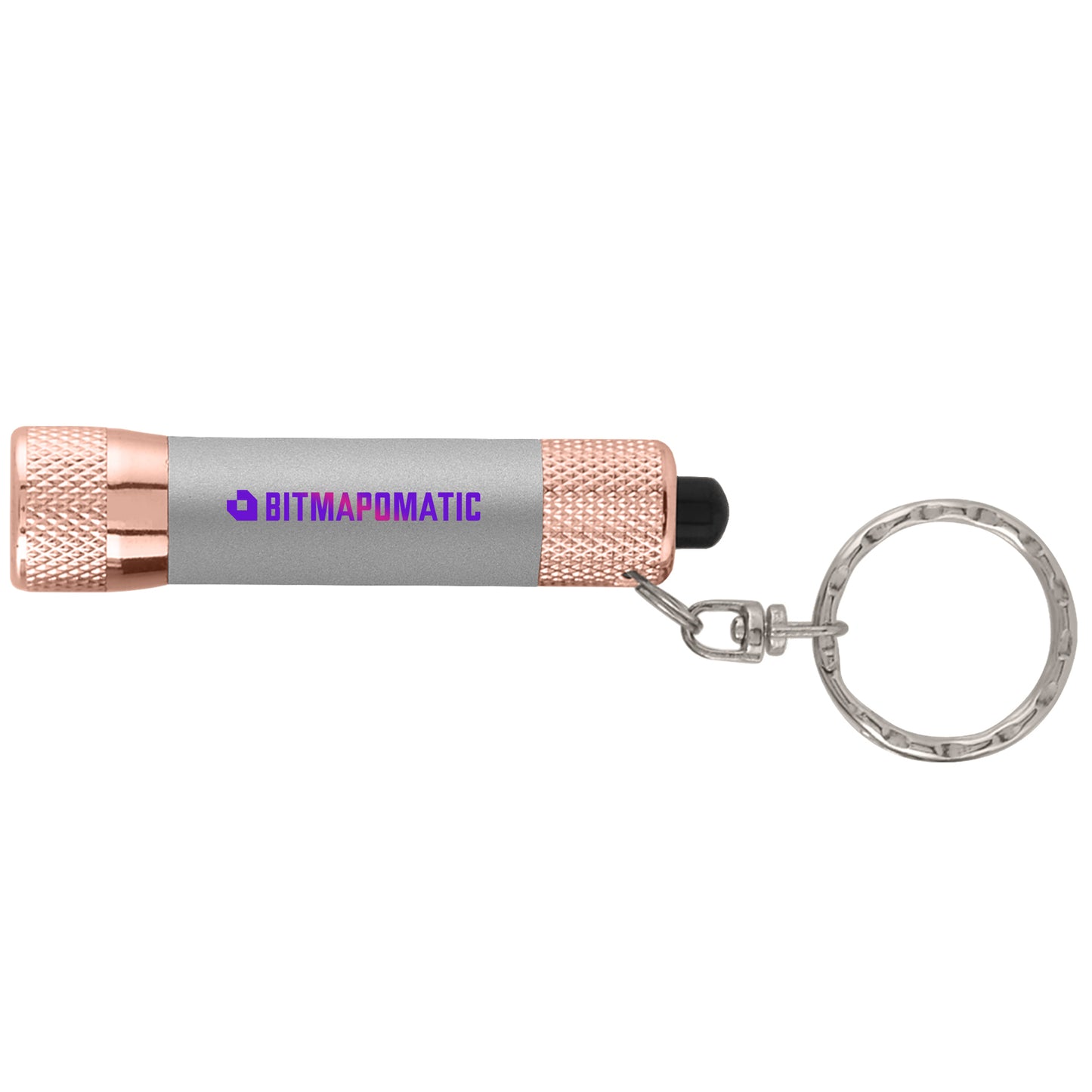 Silver (Product) Chroma Softy Rose Gold Metallic - LED Flashlight with Keyring