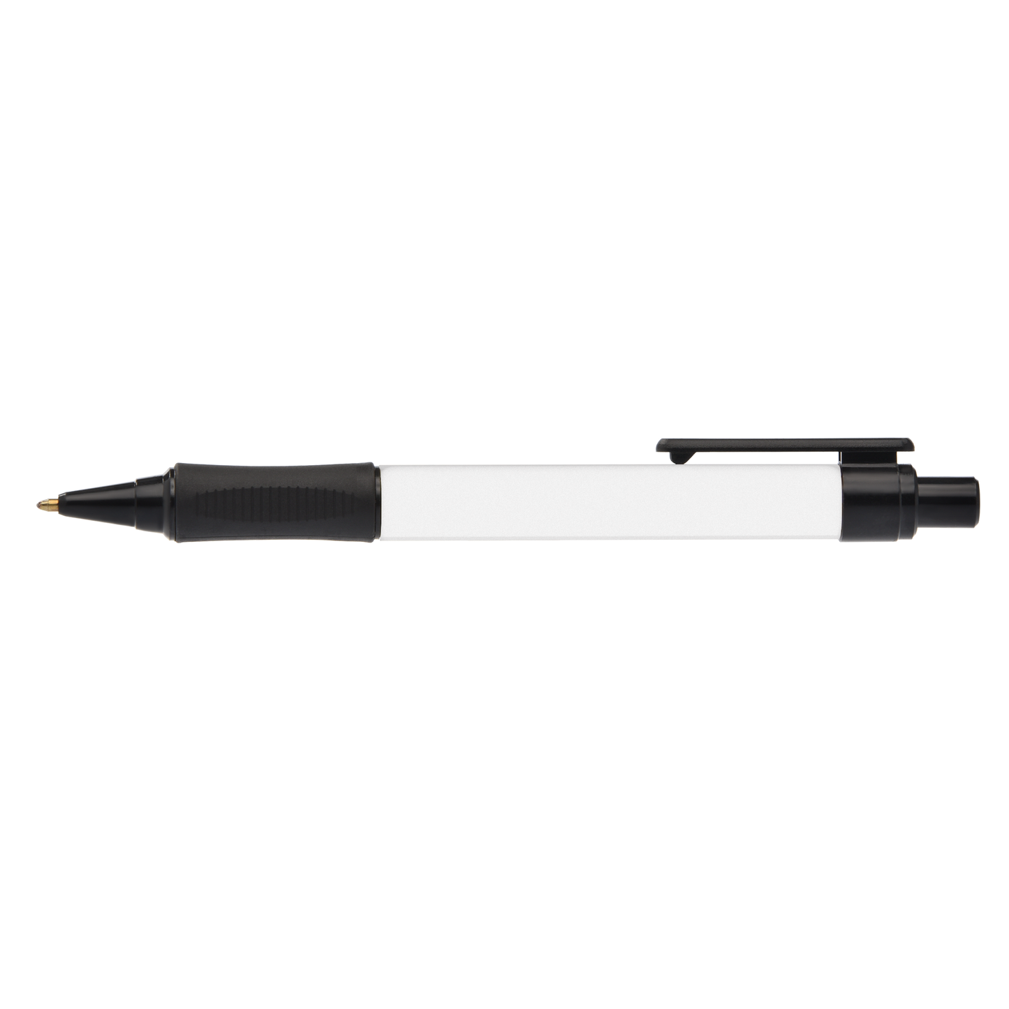 White (Barrel) Grip Write Pen plain