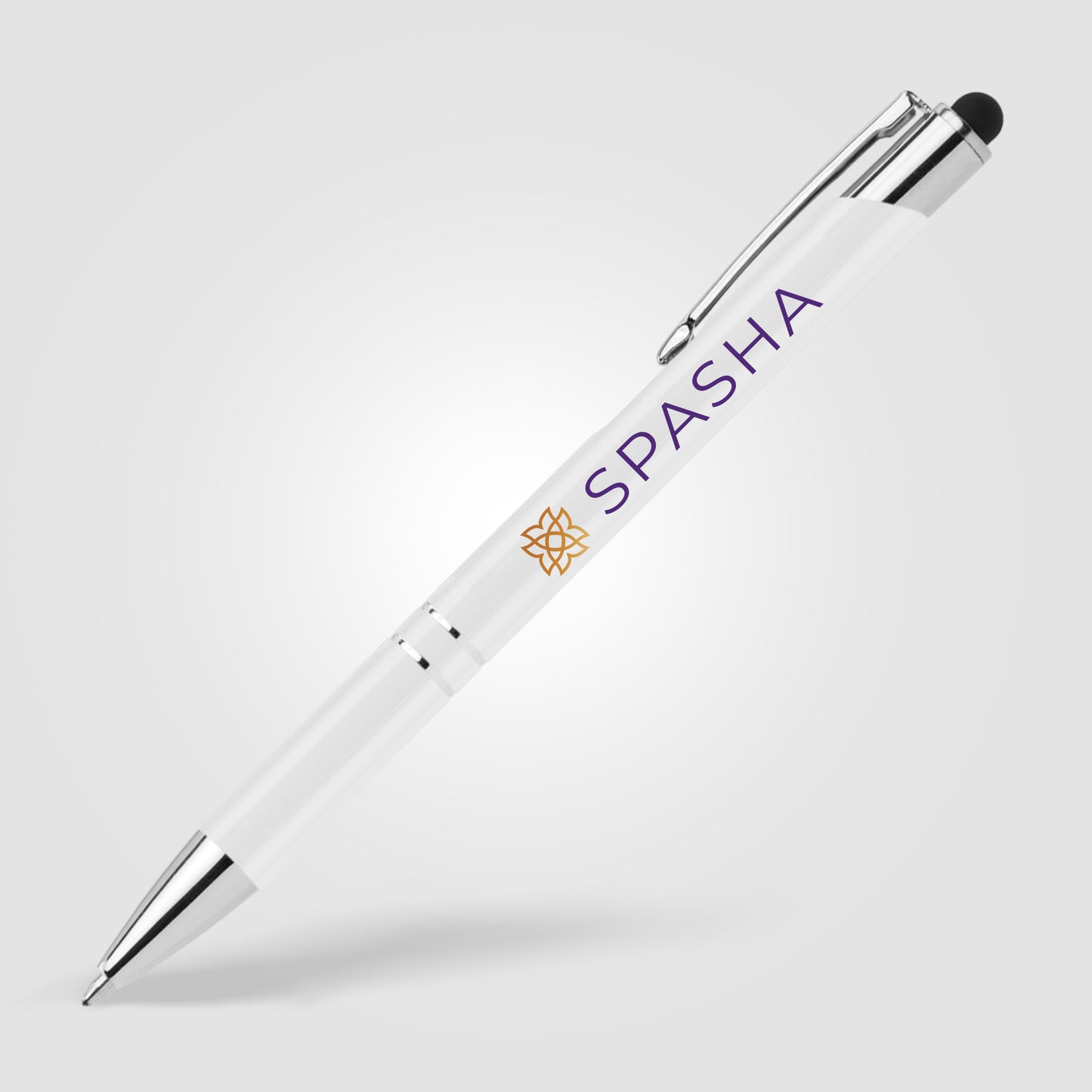 White (Barrel) Tres-Chic w/ Stylus
