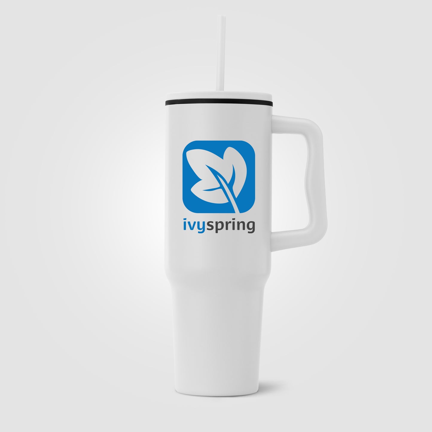 White (Lid) Polar - 40 oz. Stainless Steel Tumbler with Plastic Liner and Straw