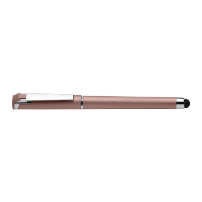 Gold (Barrel) Islander Softy Metallic Gel Pen w/ Stylus plain
