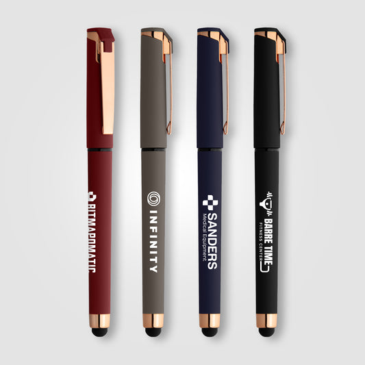 Islander Softy Rose Gold Gel Pen w/ Stylus  grouped