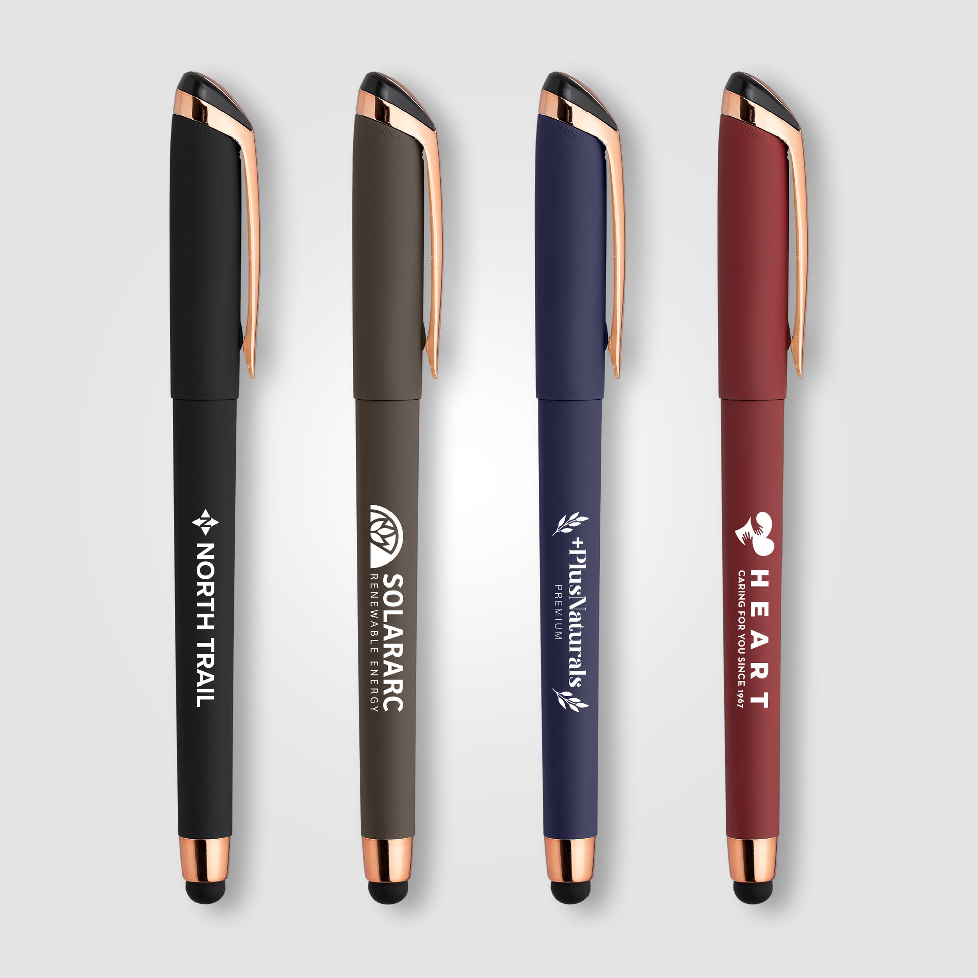 Gazelle Gel Softy Rose Gold Pen w/ Stylus  grouped