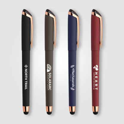 Gazelle Gel Softy Rose Gold Pen w/ Stylus  grouped