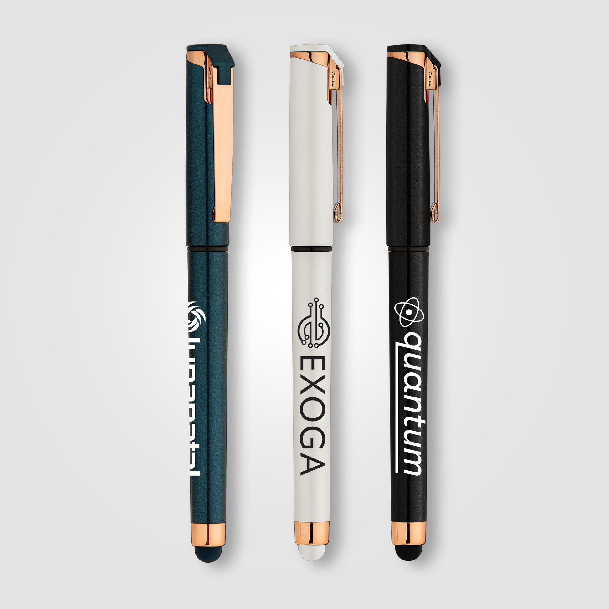 Islander Pearl Rose Gold Stylus Gel Pen  grouped