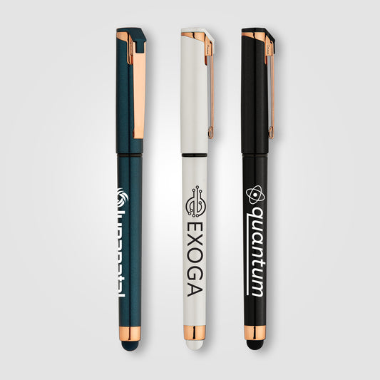 Islander Pearl Rose Gold Stylus Gel Pen  grouped