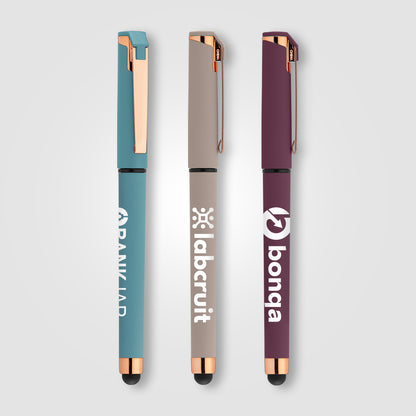 Islander Softy Rose Gold Designer Gel Pen w/ Stylus  grouped