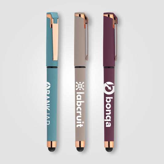Islander Softy Rose Gold Designer Gel Pen w/ Stylus  grouped