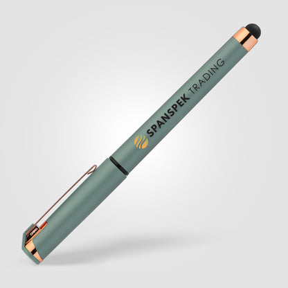 Light Blue (Barrel) Islander Softy Rose Gold Metallic Designer Gel Pen w/ Stylus