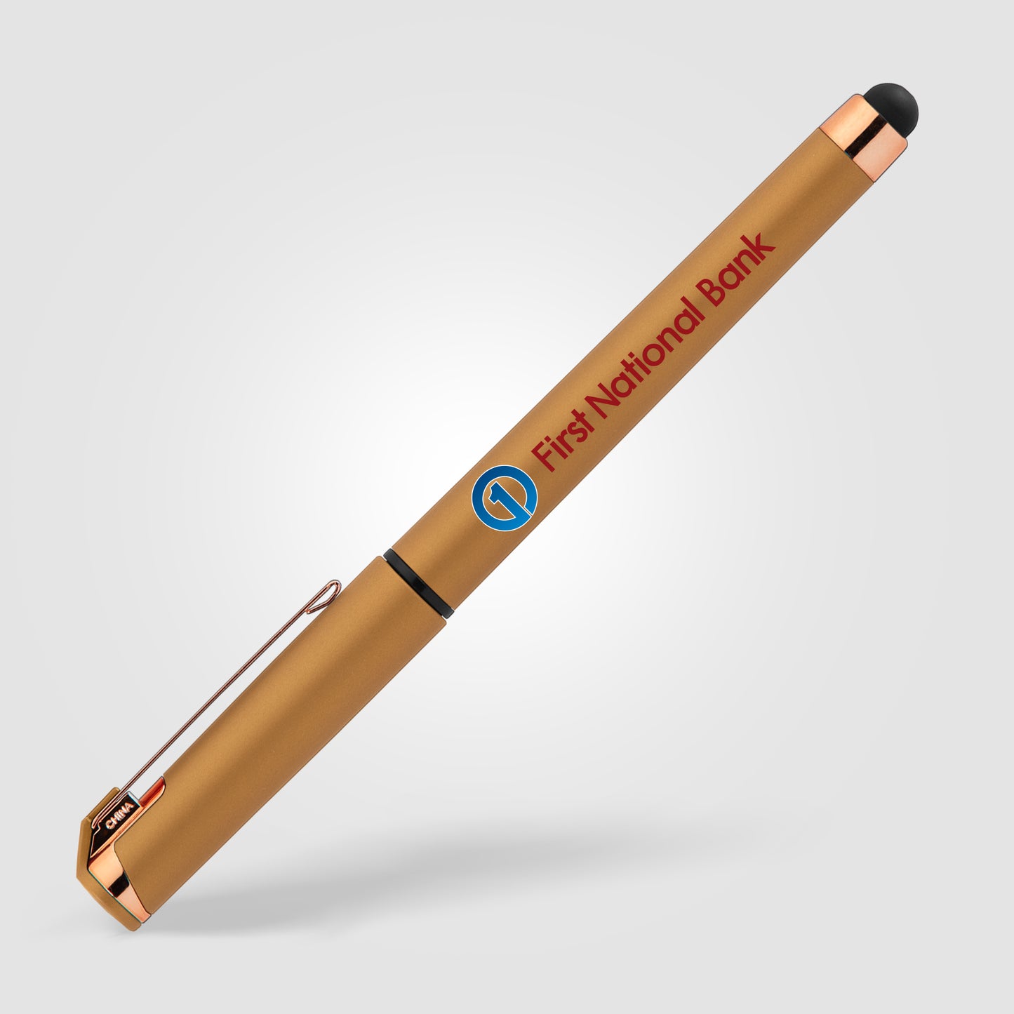 Yellow (Barrel) Islander Softy Rose Gold Metallic Designer Gel Pen w/ Stylus