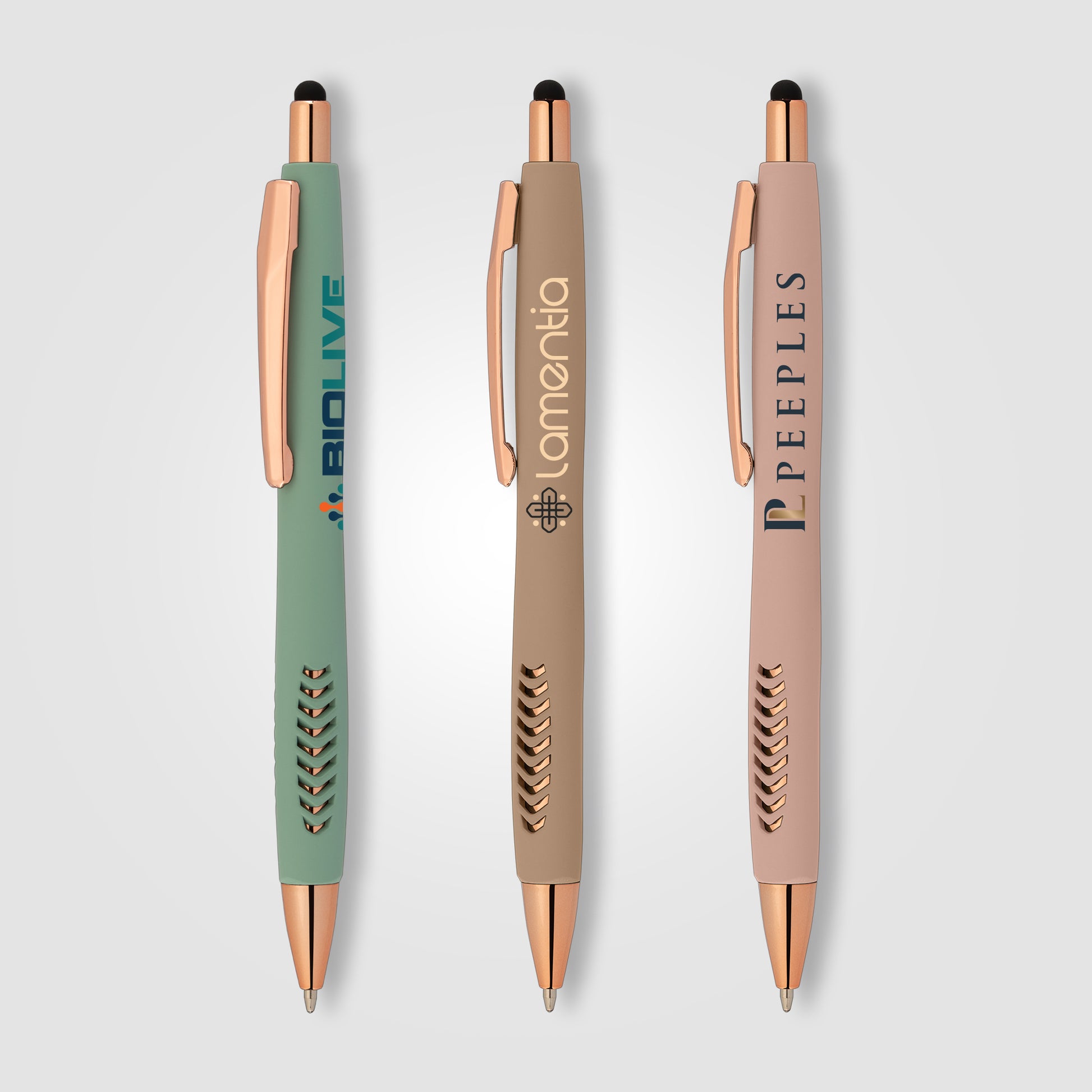 Assorted (Barrel) Avalon Softy Rose Gold Designer Pen w/ Stylus