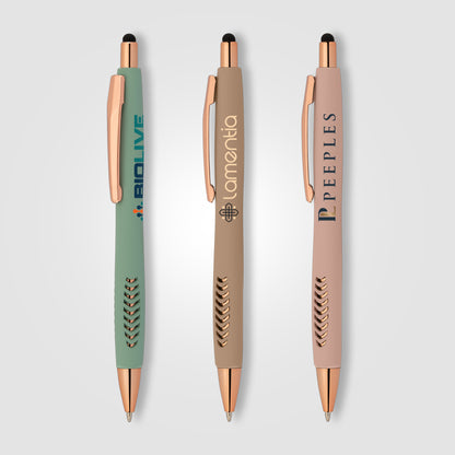 Assorted (Barrel) Avalon Softy Rose Gold Designer Pen w/ Stylus