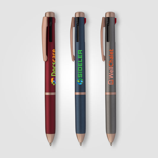 Trio Rose Gold Multi-Ink Pen  grouped