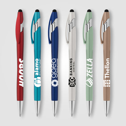 La Jolla Recycled Pen w/ Stylus + Anti-Fraud Ink  grouped