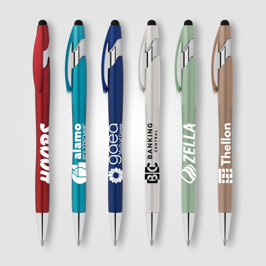 La Jolla Recycled Pen w/ Stylus + Anti-Fraud Ink  grouped