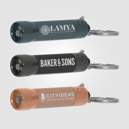 Chroma Softy Monochrome Metallic - LED Flashlight with Keyring  grouped