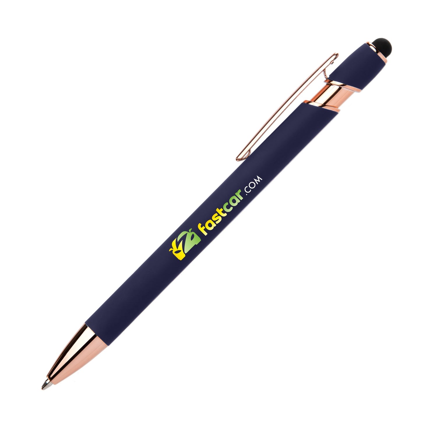 Dark Blue (Barrel) Ellipse Gel Softy Rose Gold w/Stylus