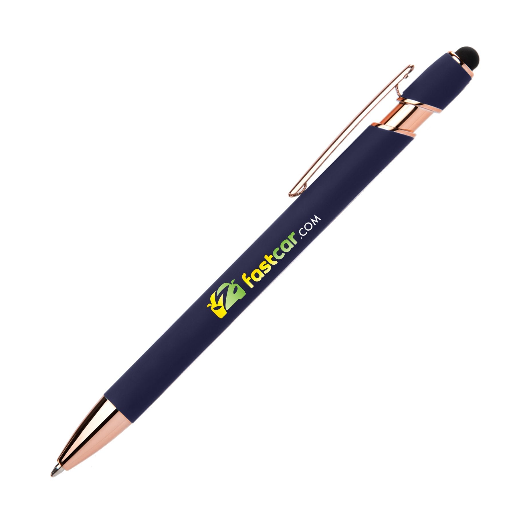 Dark Blue (Barrel) Ellipse Gel Softy Rose Gold w/Stylus