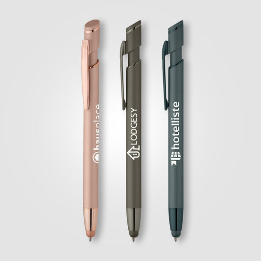 Pacific Softy Monochrome Metallic Pen w/ Stylus  grouped