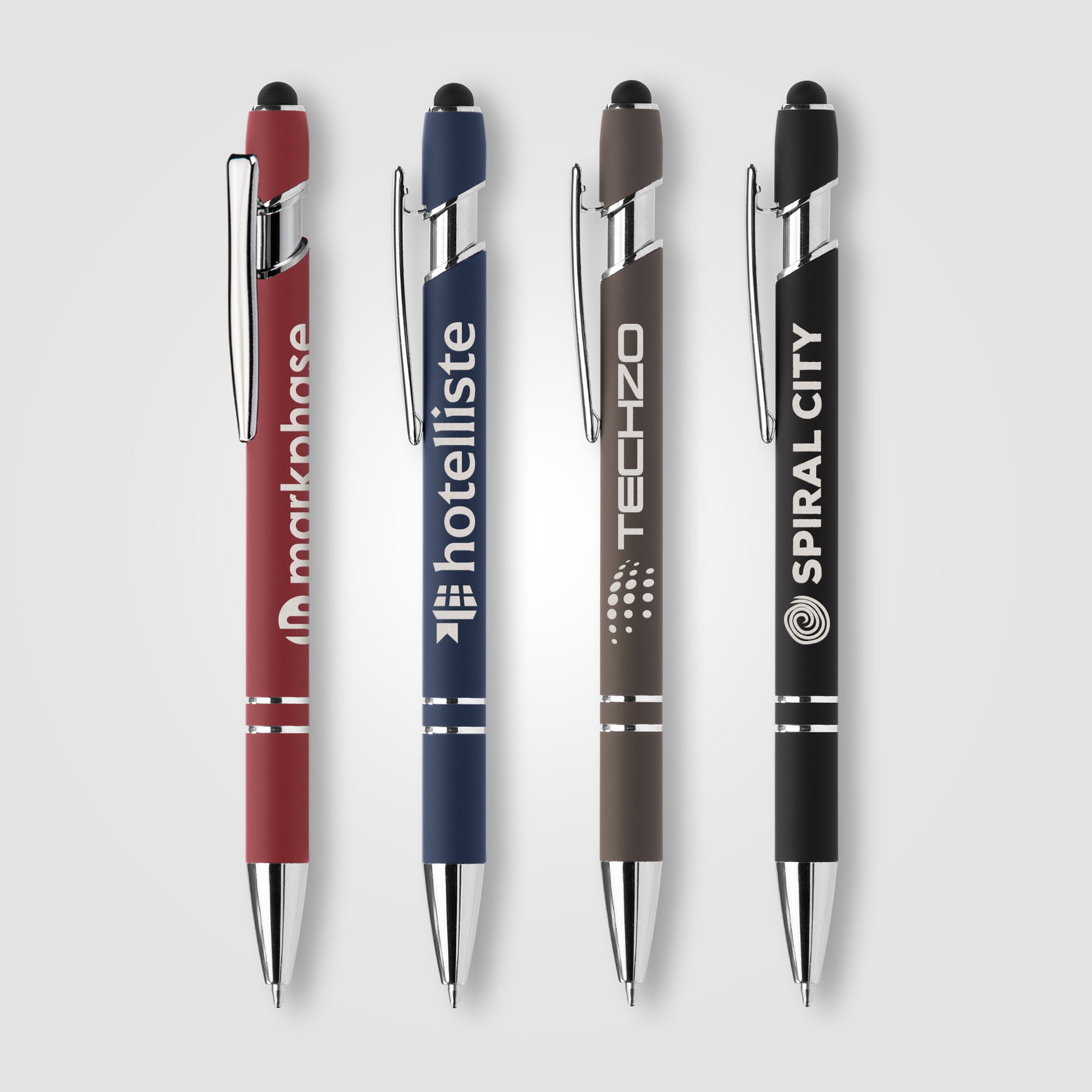 Ellipse Softy Recycled Aluminum Pen w/ Stylus + Anti-Fraud Ink  grouped