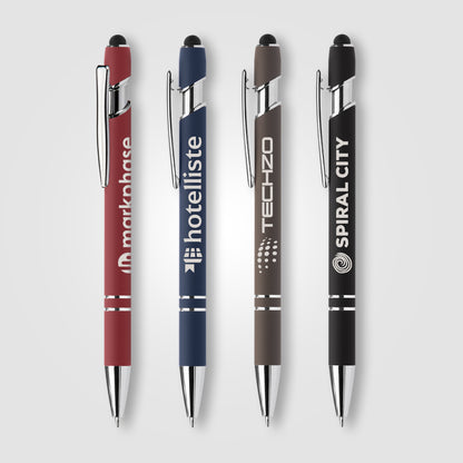 Ellipse Softy Recycled Aluminum Pen w/ Stylus + Anti-Fraud Ink  grouped