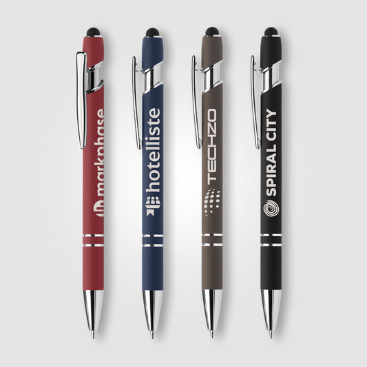 Ellipse Softy Recycled Aluminum Pen w/ Stylus + Anti-Fraud Ink  grouped