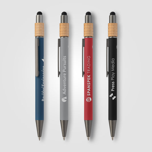 Reborn Spinner Recycled Aluminum Pen w/ Stylus  grouped
