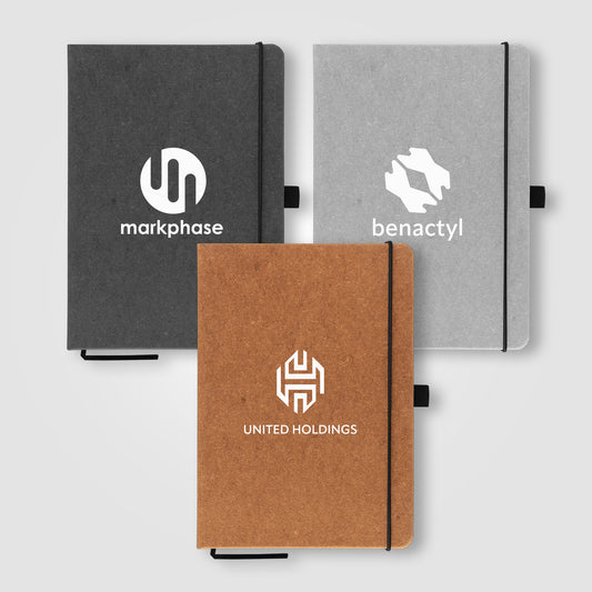 Carson 5.8'' x 8.3'' Recycled PU Leather Notebook  grouped