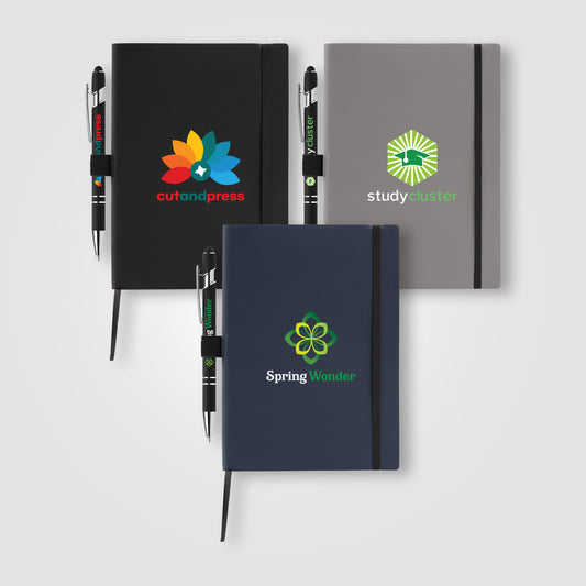 Hemingway Recycled Soft Cover Journal & Pen Set - A5 5.5'' x 8.3''  grouped
