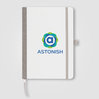 White (Product) Steinbeck - Recycled Two Tone Hard Cover Notebook
