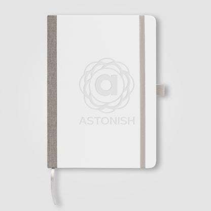 White (Product) Steinbeck - Recycled Two Tone Hard Cover Notebook