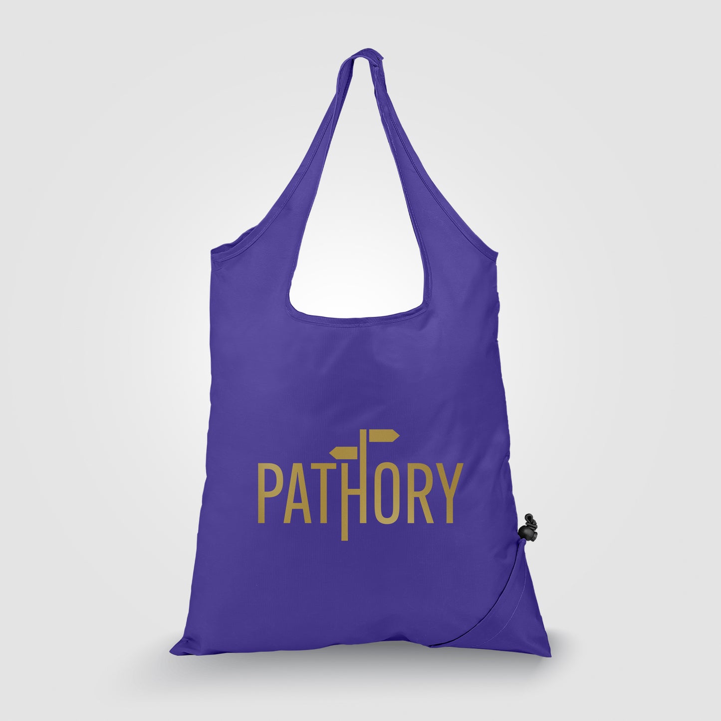 Purple (Product) Capri - Foldaway Shopping Tote Bag - 210D Polyester - Metallic imprint