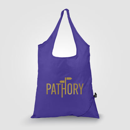 Purple (Product) Capri - Foldaway Shopping Tote Bag - 210D Polyester - Metallic imprint