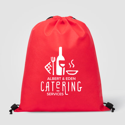 Red (Product) Gateway - Non-Woven Drawstring Backpack
