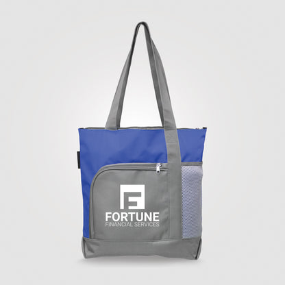 Blue (Product) Palomar - 600D Polyester Zipper Tote with 210D Pocket