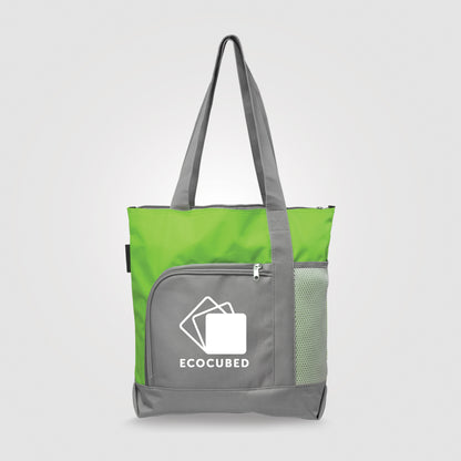 Green (Product) Palomar - 600D Polyester Zipper Tote with 210D Pocket