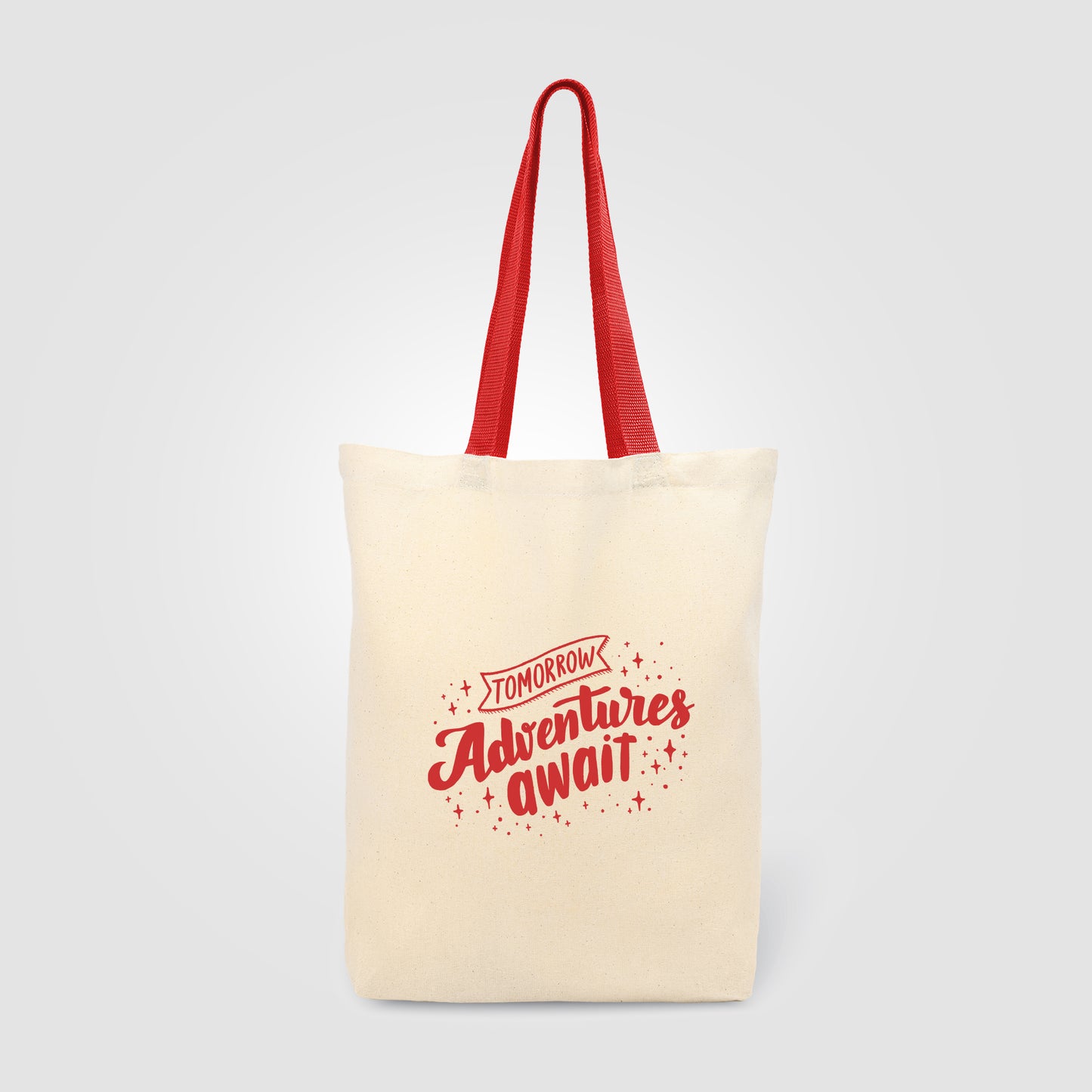 Red (Handle) Sumatra - 10 oz. Cotton Canvas Tote Bag