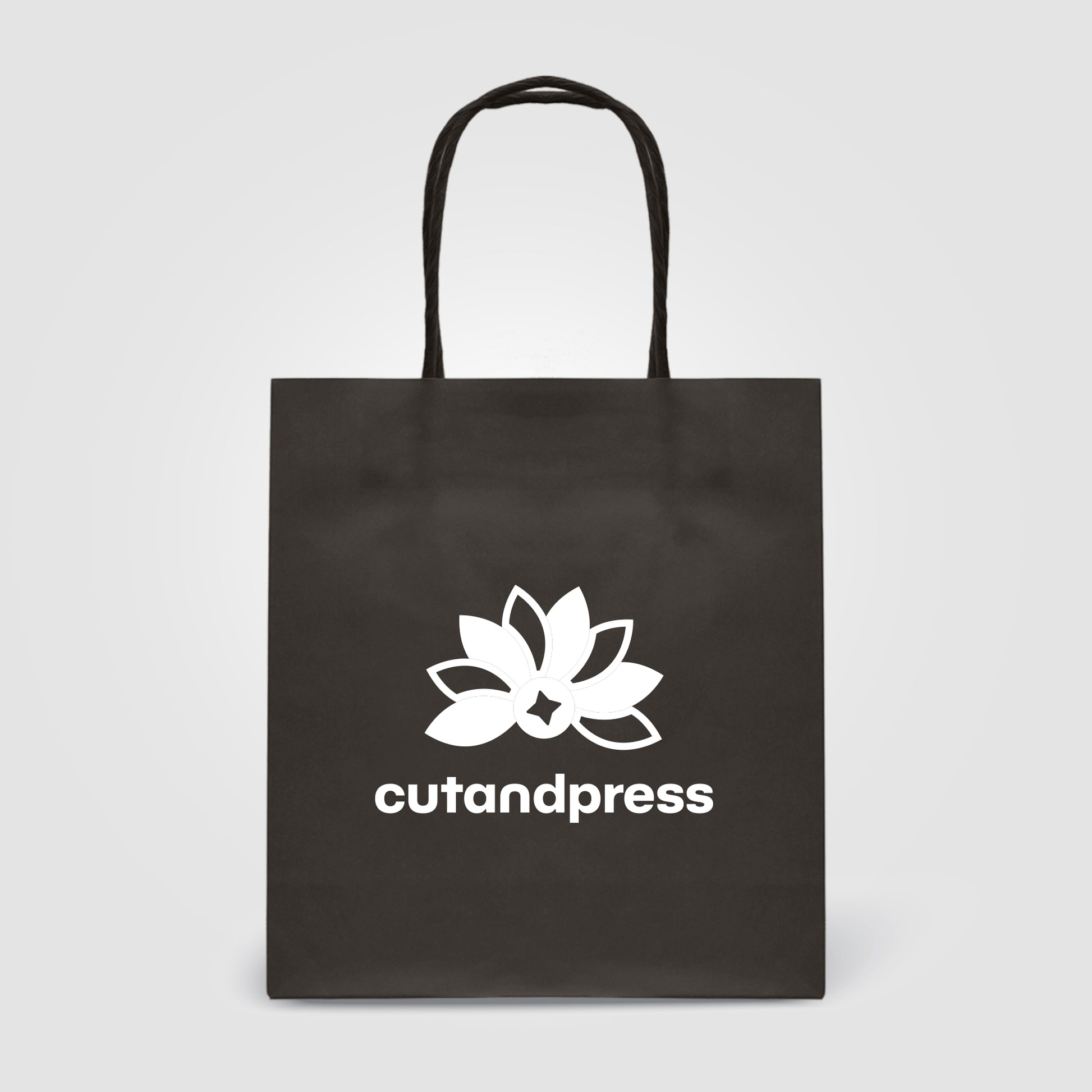 Black (Product) Kraft Paper Bag - 7.5''w x 8.3''h