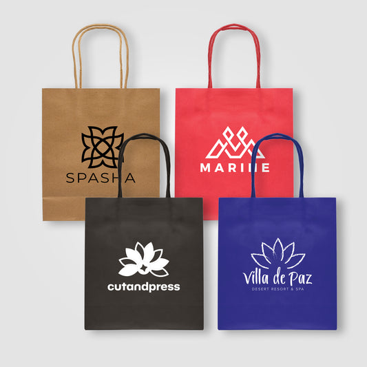 Kraft Paper Bag - 7.5''w x 8.3''h  grouped
