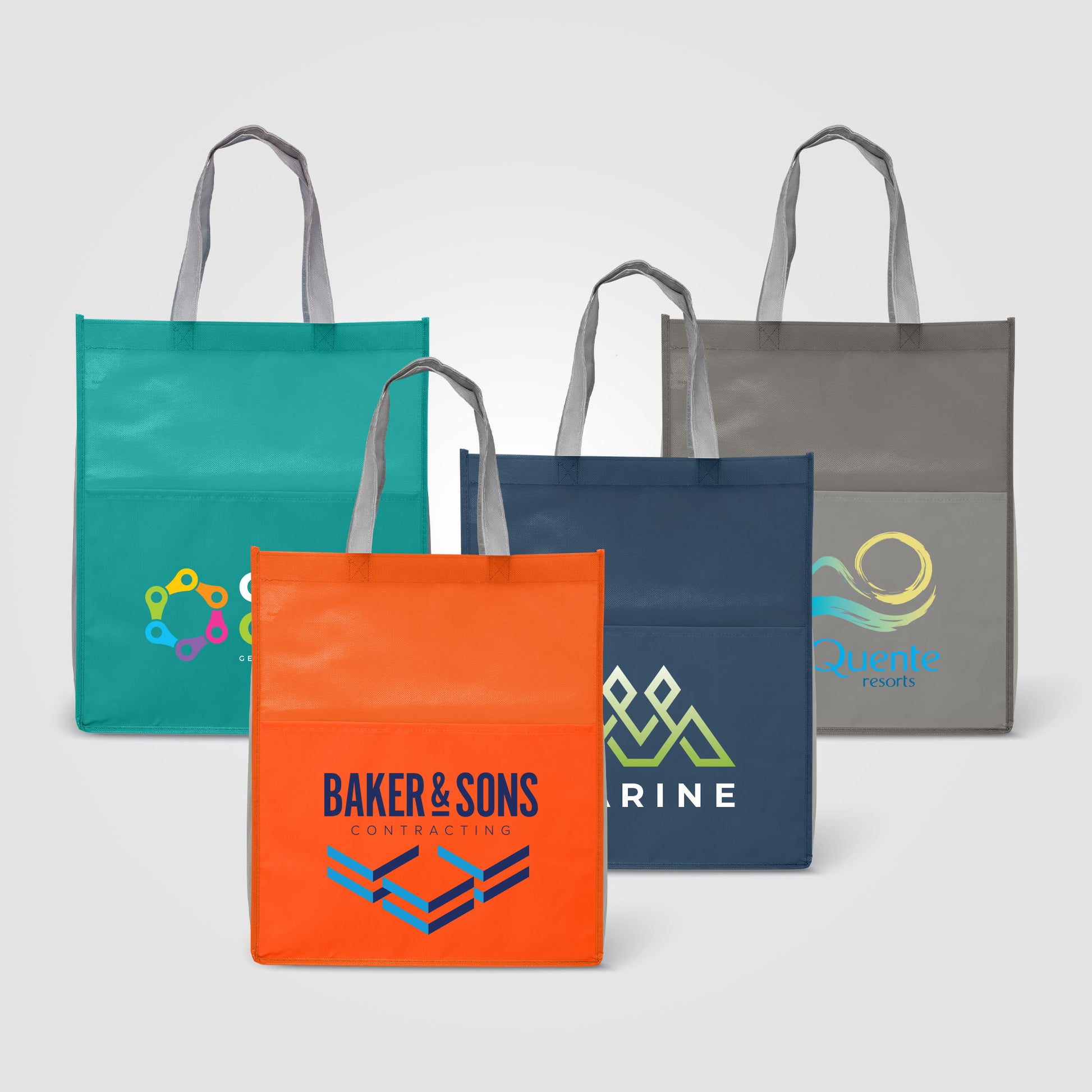 Assorted (Product) Rome RPET - Recycled Non-Woven Tote with 210D RPET Pocket
