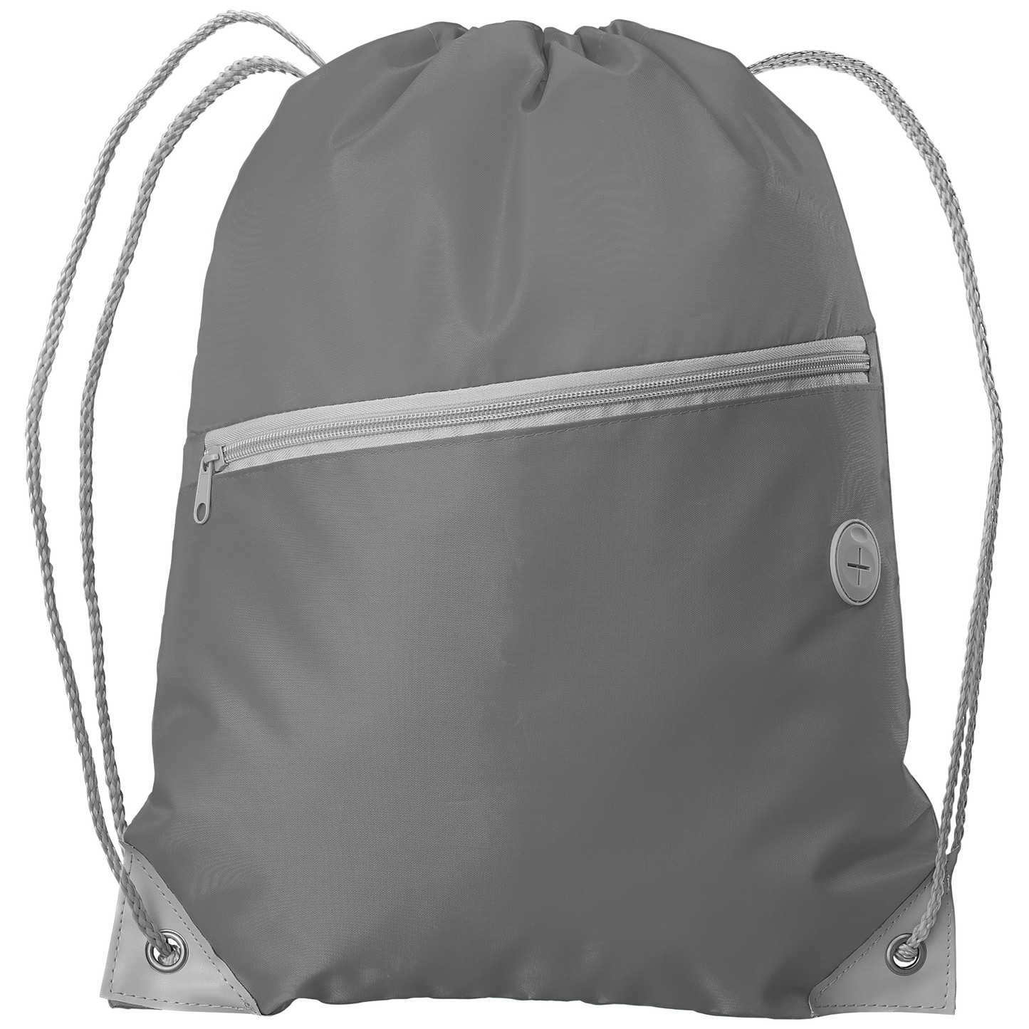 Gray (Product) Daypack - RPET Drawstring Backpack plain