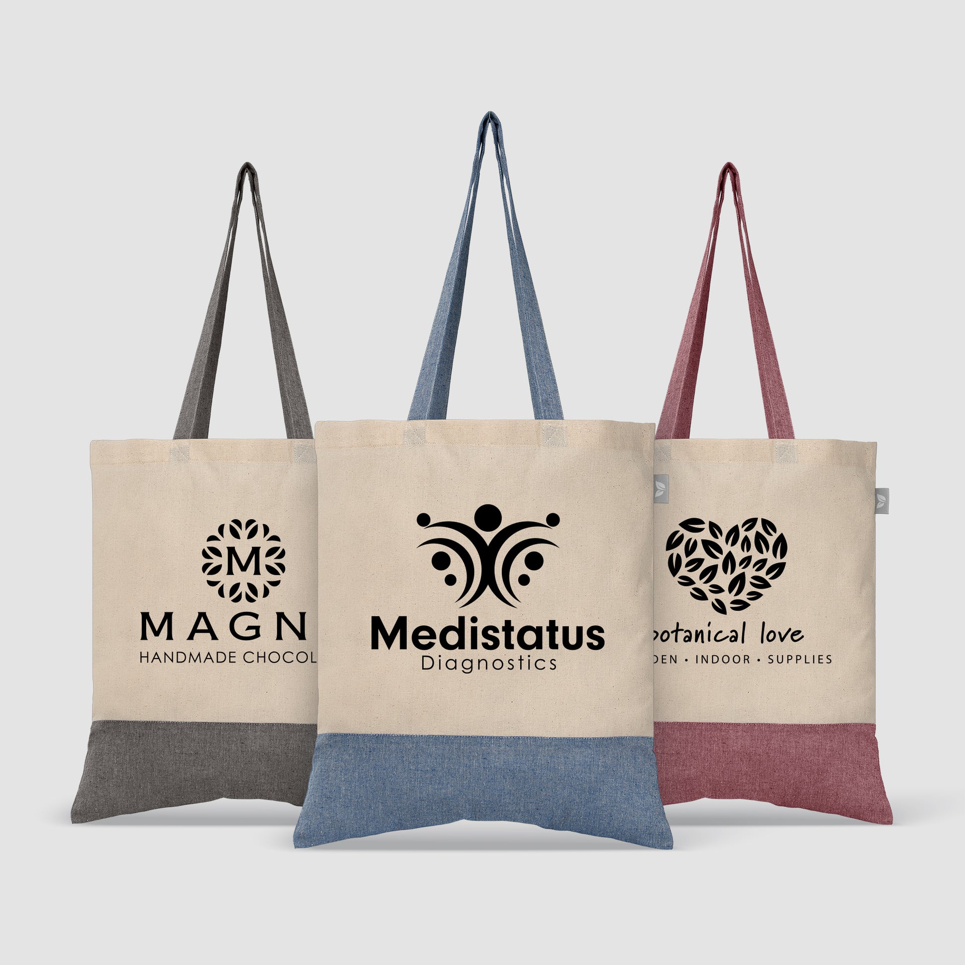 Beige (Product) Quebec - 5 oz. Two-Tone Recycled Cotton Tote