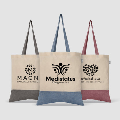 Beige (Product) Quebec - 5 oz. Two-Tone Recycled Cotton Tote