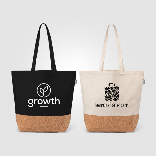 Alentejo - Recycled Cotton Tote Bag with Cork Bottom  grouped
