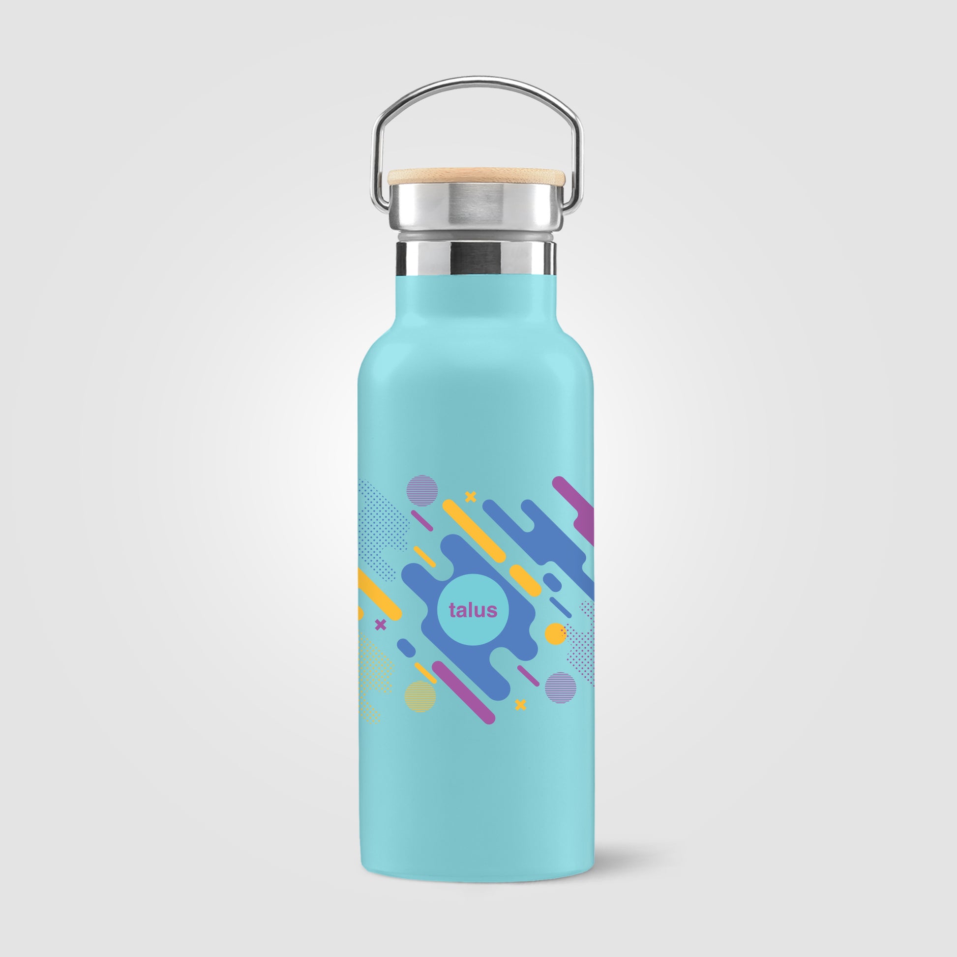 Silver (Lid) Oahu - 16 oz. Double-Wall Stainless Canteen Bottle