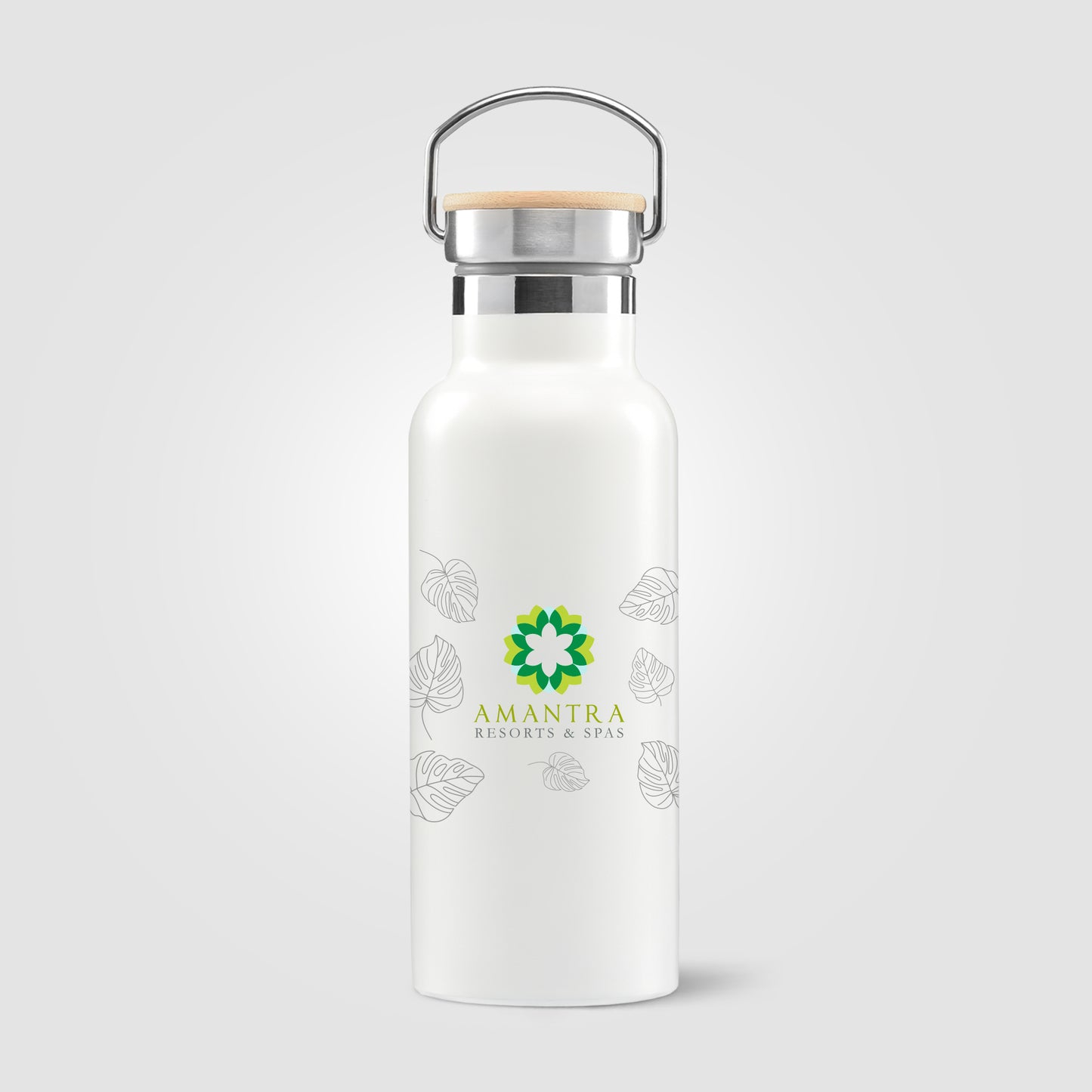 Silver (Lid) Oahu - 16 oz. Double-Wall Stainless Canteen Bottle
