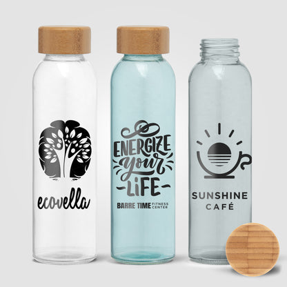 Alpine - 17 oz. Glass Bottle with Bamboo Lid  grouped