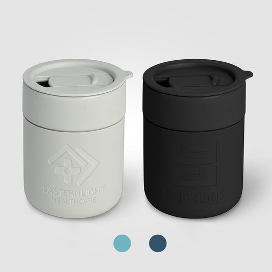 Obsidian - 10 oz. Ceramic and Silicone Mug  grouped