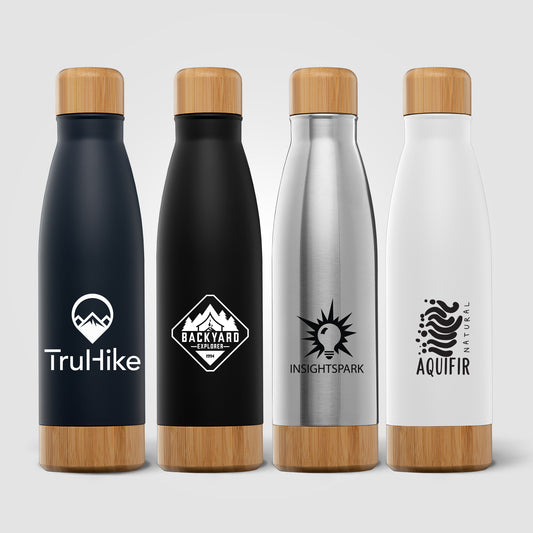 Ibiza Bamboo - 21 oz. Double-Wall Stainless Bottle  grouped